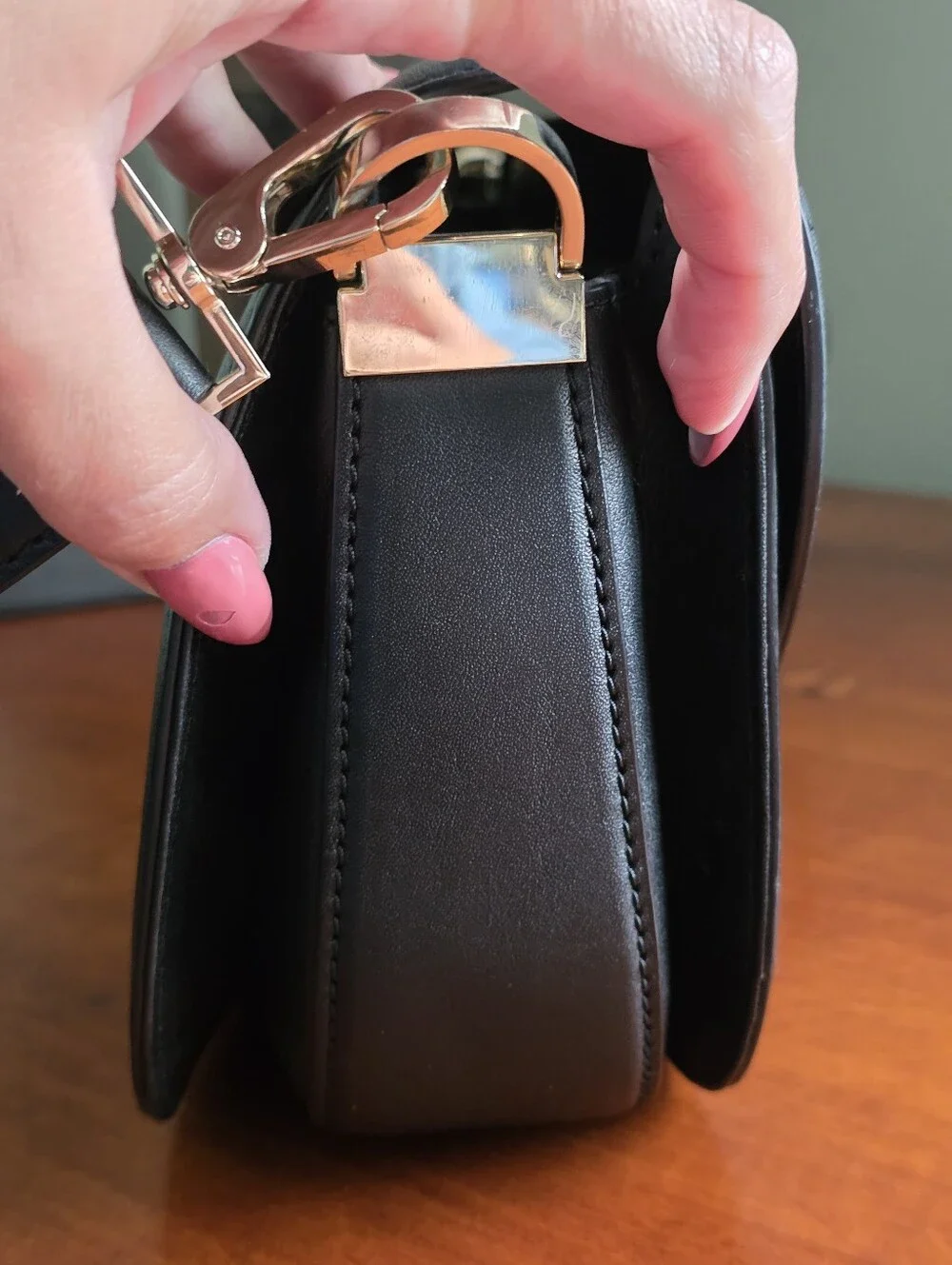 Kate Spade Ridley Street Skye Market Sample Black Leather Crossbody Bag